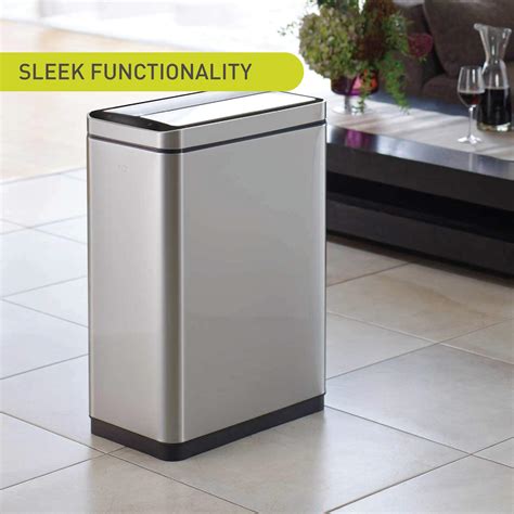 EKO Deluxe Phantom 45 Liter / 11.8 Gallon Touchless Motion Sensor Trash ...