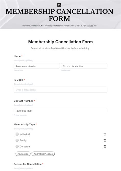 Free Membership Form Templates to Edit Online