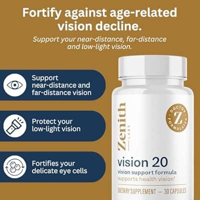 Zenith Labs Vision 20 Eye Vitamins - Lutein, India | Ubuy