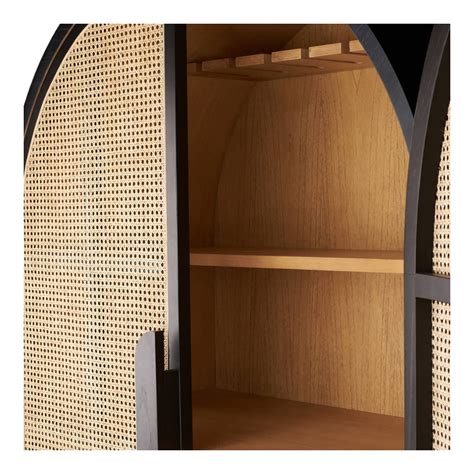 Jedrek Teak Wood & Rattan Bar Cabinet – Nismaaya Decor