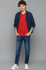 Buy Men Blue Skinny Fit Mid Wash Jeans Online - 706549 | Allen Solly