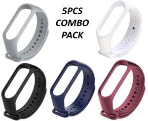 TECHWIND 5 Pcs Combo Pack of Adjustable Belt For Mi BAND M3 & M4 (Not ...
