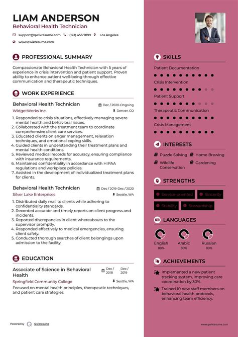 Behavioral Health Technician Resume - CharlesReyna Blog