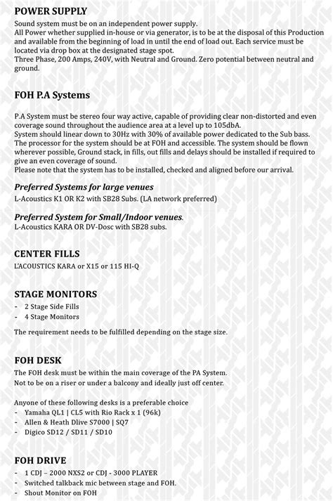 Technical Rider | DJ AJ Mumbai