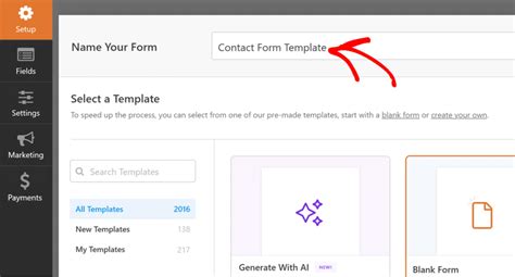 Create a Form Template 的图像结果