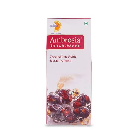 Ambrosia Delicatessen Crushed Dates with Roasted Almond - 100 GMS | 100 ...
