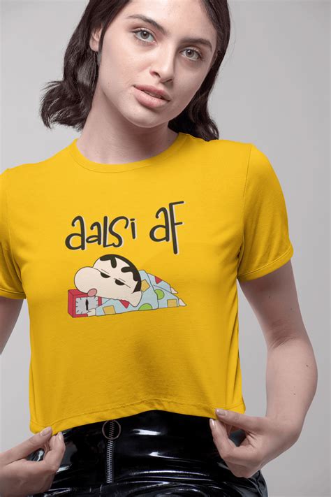 " AALSI AF " -HALF-SLEEVE CROP TOPS by ANTHERR
