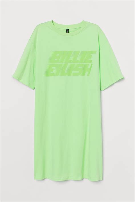 Billie Eilish Printed T-Shirt Dress at H&M | H&M Just Dropped a Billie ...