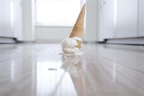 The ice cream fell to the floor. technology. 26387856 Stock Photo at ...