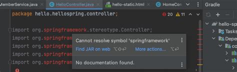 Image result for Cannot Resolve Spring Framework Symbol