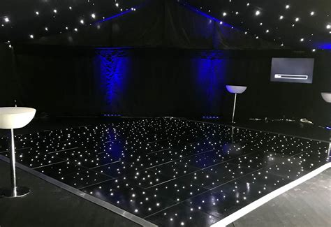 Black LED dance floor hire | Dancefactors
