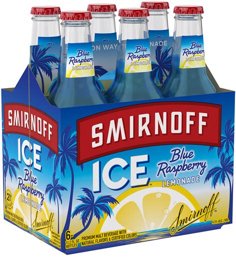 Smirnoff Ice Blue Raspberry Lemonade | 6 pack of 11.2 oz Bottle