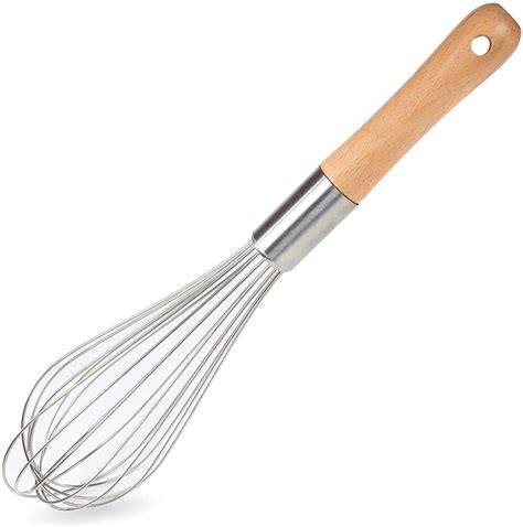 Buy Kitchen Delight Classic Stainless Steel Wooden Handle Whisk (11Inch ...