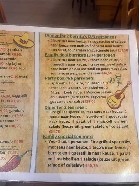 Menù completo e carta 2024 - Jimmy's Tex Mex a L'Aia | TheFork