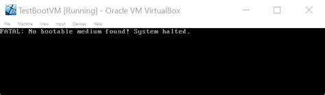 Image result for No Bootable Medium Found VirtualBox Fix