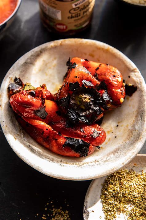 Calabrian Chili Roasted Red Pepper Pizza. - Half Baked Harvest