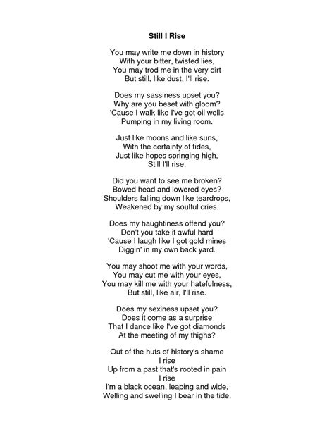 Maya Angelou Quotes Still I Rise