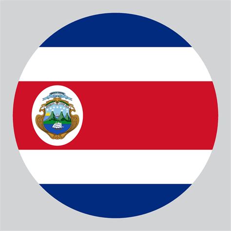 ilustración en forma de círculo plano de la bandera de costa rica ...