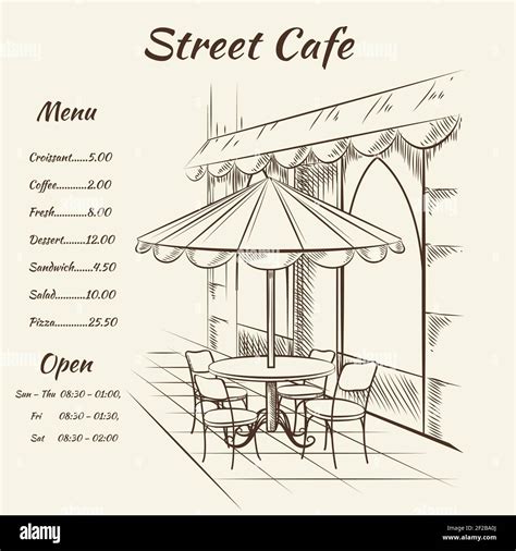 Outdoor Cafe Sketch