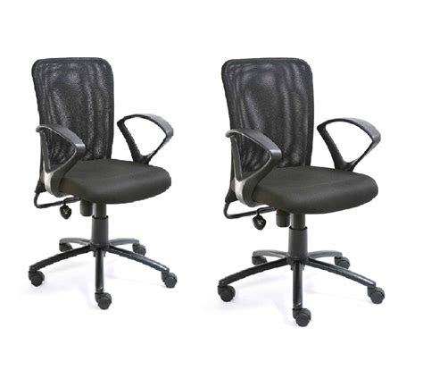 Swastik Leatherette Excutive High Back Office Chair (Black)_Pack Of 2 ...