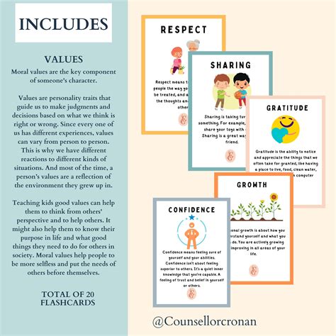 Kids Moral Values and Beliefs Teaching Cards Autism - Etsy Canada