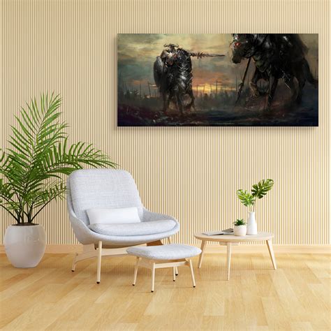 General Leading His Army In War D5 Canvas Painting Synthetic Frame ...