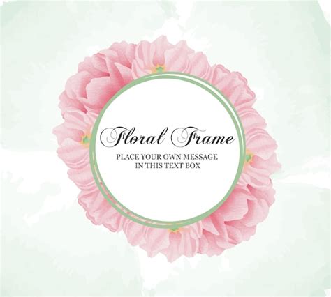 Hand painted watercolor pink tulip floral frame | Premium Vector