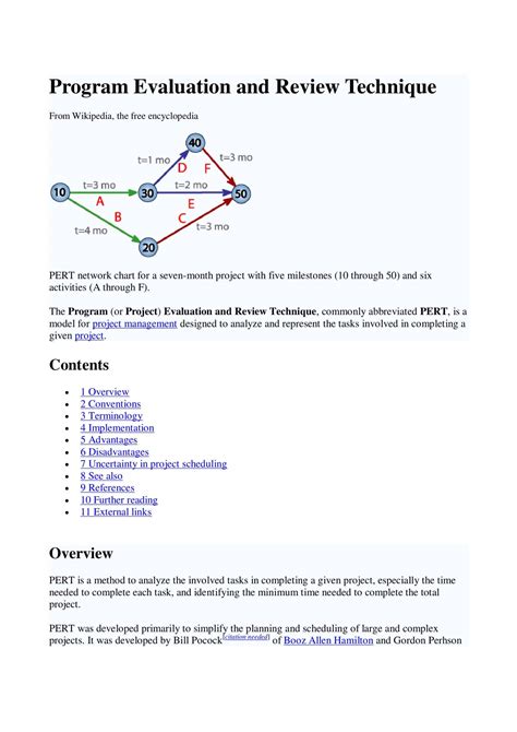 Image result for Pert Chart Example