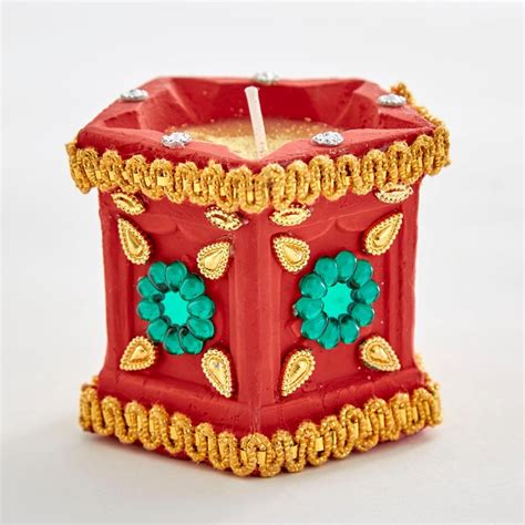 Buy Utsav Set of 2 Tulsi Diya Candles from Home Centre at just INR 229.0
