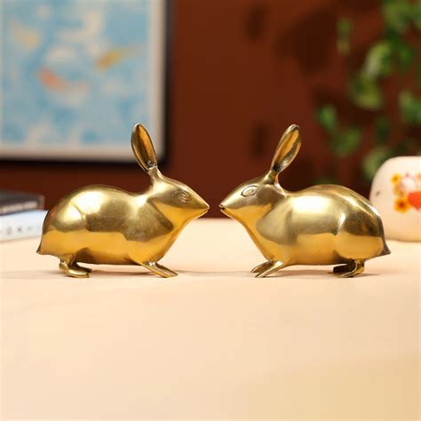 Buy Brass Antique Rabbit Figurine – 4.5" Handcrafted Brass Decor ...