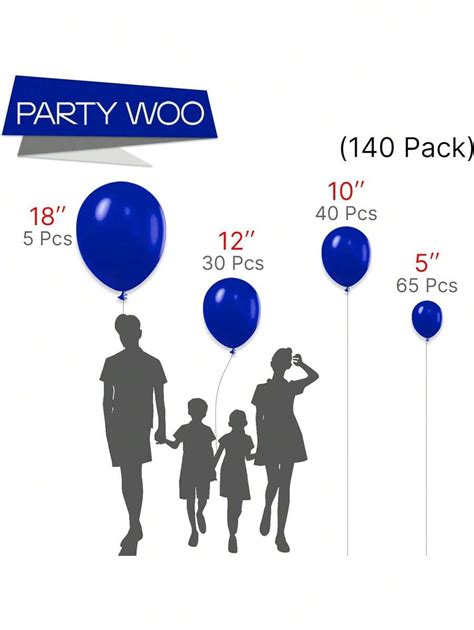 140 balões em tamanhos diferentes, 18 polegadas, 12 polegadas, 10 ...