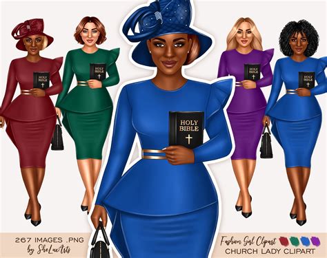 Church Clipart Black Woman Clipart Church Lady Clipart - Etsy Canada