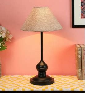 Tu Casa Metal-Iron Table Lamp with Holder, Beige Table Lamp Price in ...