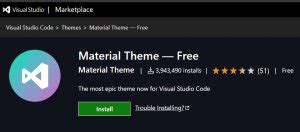 Image result for Material Theme vs Code