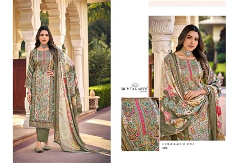 Mumtaz Arts Moksha Jam Satin Dress Material 4 pcs Catalogue