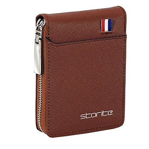 PU Leather 9 Slot Vertical Credit Debit Card Holder Money Wallet Zipper ...