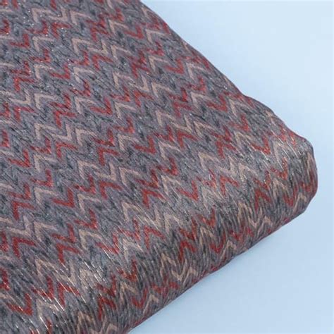 Brown Color Chanderi Zari Digital Print