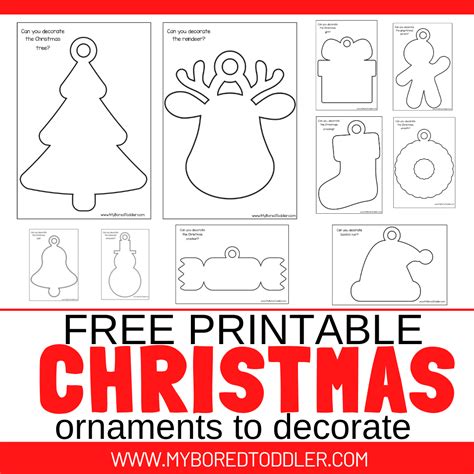 Free Printable Christmas Ornament Templates | Fanny Printable