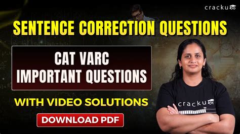 Top 100+ CAT Grammar & Sentence Correction Questions PDF With Video ...
