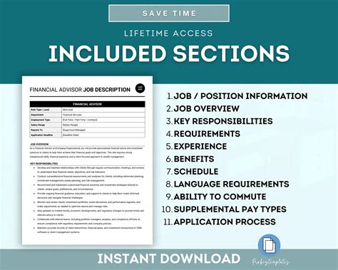 Financial Advisor Job Description Template | ProBizTemplates