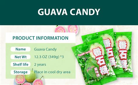 Amazon.com: Hongyuan Guava Candy, Chinese Classic Series Guava Hard ...