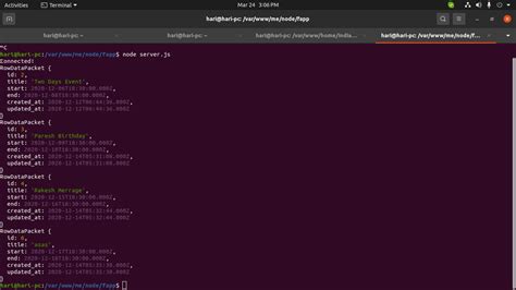 JavaScript MySQL Connection 的图像结果