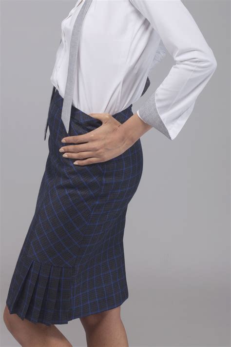 Windowpane checks Formal Skirt | Intermod Workwear