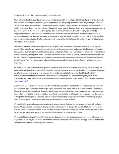 Bodyguard Training Course 的图像结果