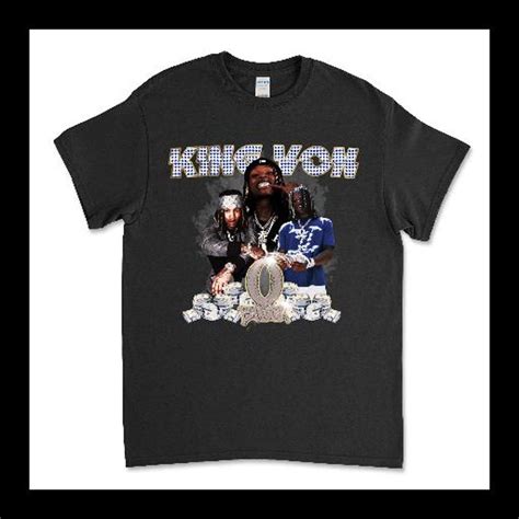 King Von Fan T-shirt King Von Support Tee Hip-hop Streetwear Graphic ...