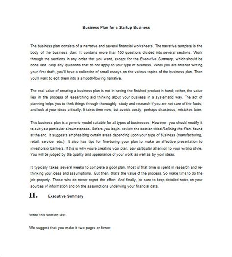 Business Plan Examples Startup 的图像结果