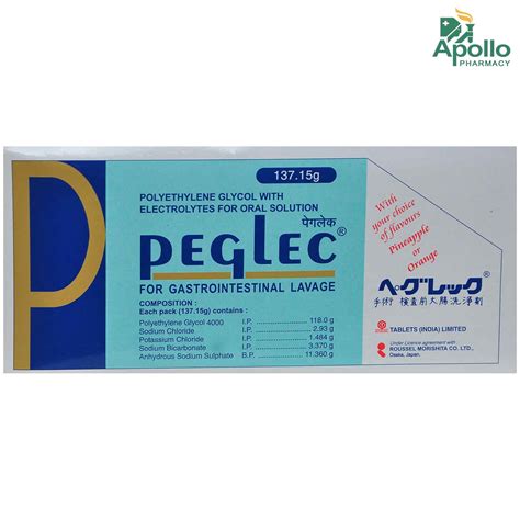 Peglec Powder 137.15 gm Price, Uses, Side Effects, Composition - Apollo ...