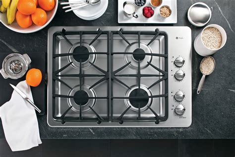 GE Profile PGP943SETSS 30 Inch Gas Cooktop with 4 Sealed Burners ...