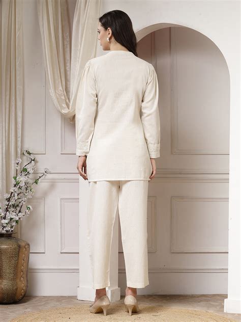 Indibelle Cotton Natural Flex Solid Co-ord Set – indibelle