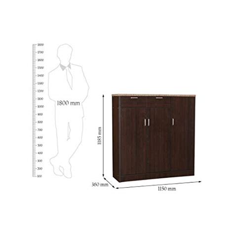 Buy Murano Engineered Wood Storage Cabinet in Wenge Colour Online - 46% ...